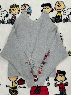 Express Light Gray Knit Top